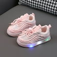 thumbnail image 2 of XIMIN Girls and Boys Spring Summer and Autumn Children's Mesh Breathable Small and Medium Children's Toddler Shoes Flashing Light Casual Sports Shoes, 2 of 5