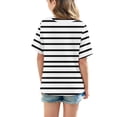 thumbnail image 4 of Oversized Tee Shirt for Kids Loose Fit T Shirts Short Sleeve Crew Neck Striped Graphic Tunic Tops for Teen Girl Boy, 4 of 7