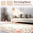thumbnail image 2 of ODIKA 4'x6' Machine Washable Non-Slip Area Rug, Wildflower Medley with Whimsical Petals and Swirling Vine Motifs High Traffic Rug, Pink, 205273, 2 of 7