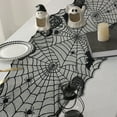 thumbnail image 4 of StSilkitty Halloween Lace Table Runner with Cobwebs,Pumpkins Bats for Festive Dining Table Decoration,Indoor Home Decor Washable, 4 of 5