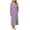 Purple, variant on Miqool Cable Knit Fleece Nightgown for Women V Neck Cozy Plush Long Sleeve Warm Sleep Dress with Pockets