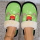 thumbnail image 5 of Pantufla Zapatillas de invierno para mujer y hombre, zapatillas de Papá Noel (verde 42-43, talla 40-41 pies) DQrwqpou Tenis De Mujer Tenis De Hombre, 5 of 6