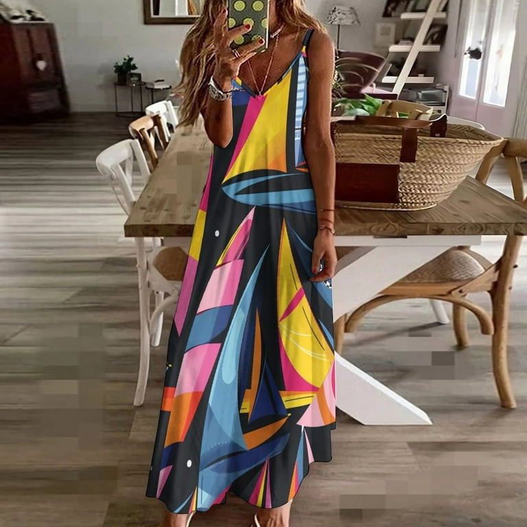 JINGDS Nautical Themes Art 356 Womens Summer Dresses Maxi Dresses for Women Casual Sundress Flowy for Beach Walmart