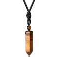 thumbnail image 1 of Collar de cristal curativo Yashi colgante de obsidiana negra ajustable 18-27,5 pulgadas, 1 of 5