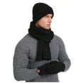thumbnail image 3 of FAHXNVB Winter Beanie Hat Scarf Gloves Set for Men and Women, 3PCS Warm Thermal Knitted Fleece Lined Hats Touchscreen Gloves and Long Scarf Sets, 3 of 4