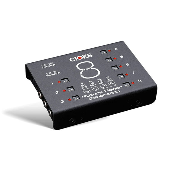 Extensor de fuente de alimentación Cioks C8E con 8 salidas de corriente continua de 6 W cada una