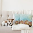 thumbnail image 4 of Ambesonne Floral Throw Pillow Cover 2 Pack, Flower Field Watercolor, 16", Multicolor, 4 of 5