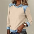 thumbnail image 4 of Aoiroe Tops for Women Trendy Sweatshirt for Women Turtleneck Tunic Knit Sweater Oversized Sweaters for Women Early Fall Fashion Sweaters for Women Women Fall Clothes Womens Winter Clothes L, 4 of 7