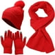 thumbnail image 1 of Moyic Conjunto de 3 unidades de bufanda de poliéster para mujer, transpirable, tamaño libre, Color sólido, elegante, lavable a mano, guante, Suministros térmicos Moyic HA069444-00B, 1 of 6