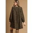 thumbnail image 4 of Garden Naked Leopard Print Long Sleeve Swing Dress, 4 of 6