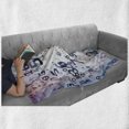 thumbnail image 6 of Abstract Soft Flannel Fleece Blanket, Digital Code Numbers Computer Database Science Information Technology Themed Art, Cozy Plush for Indoor and Outdoor Use, 60" x 80", Teal Black, by Ambesonne, 6 of 6
