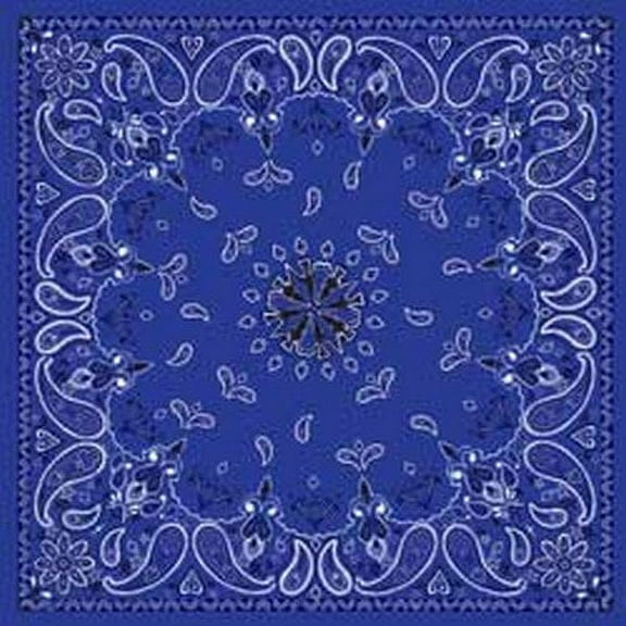 Zan Headgear Deluxe Bandana Navy Paisley