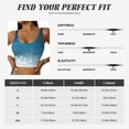 thumbnail image 5 of Balery Christmas Snowflakes Pattern Racerback Sports Bras for Women - Padded Seamless High Impact Support for Yoga Gym Workout Fitness-X-Large, 5 of 8