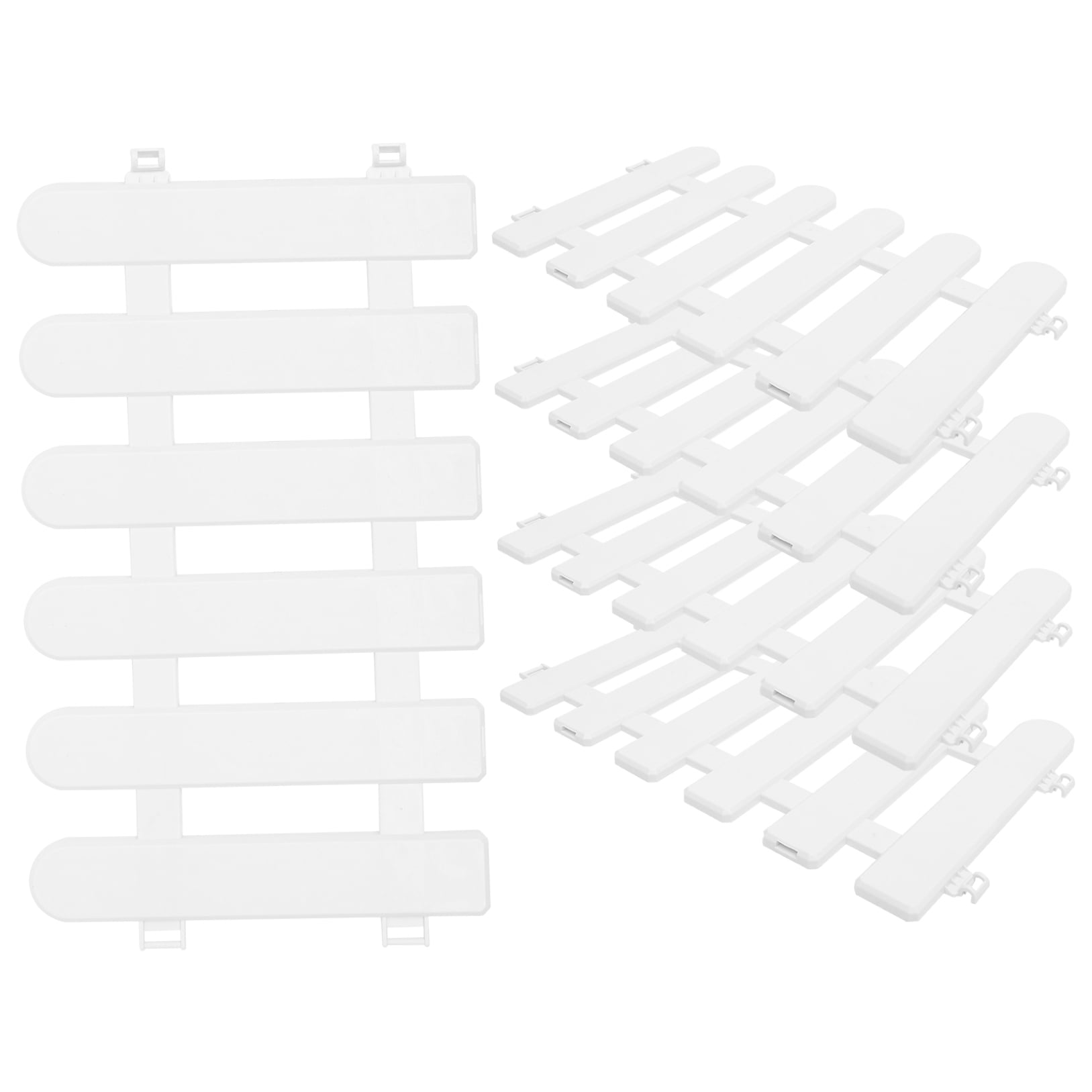 Clispeed White Garden Fence PVC Picket for Courtyard Restaurant Decoration 5Pcs