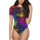 thumbnail image 1 of Fotbe Bright Universe Body de Mujer con Cuello Redondo y Mangas Cortas, Sin Mangas Ajustado, Suave, Cómodo y Básico-Small, 1 of 7