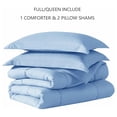 thumbnail image 4 of saney Comforter Set, Medium Weight - Down Alternative - Ultra Soft Microfiber - Full/Queen Size 3 Pieces Set with 1 Comforter and 2 Pillow Shams (Full/Queen, Light Blue), 4 of 7