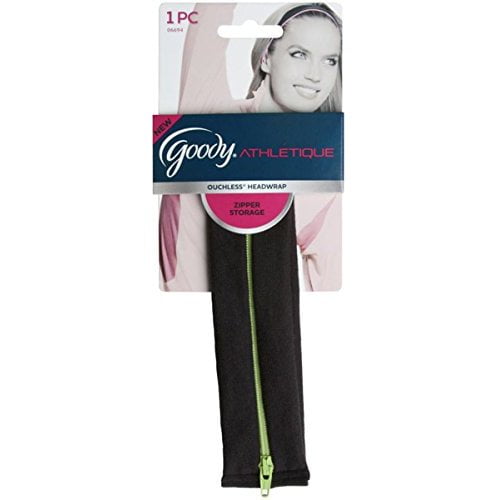 Photo 1 of Goody Athletique Ouchless Headwrap with Zipper Storage Black and Pink (2 pack)
