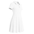thumbnail image 4 of SUYIDA Girls Flutter Sleeve Solid Color Dress, Lace with Side Pockets, Lightweight Everyday Casual Swing Dress for Girls, 4 of 6