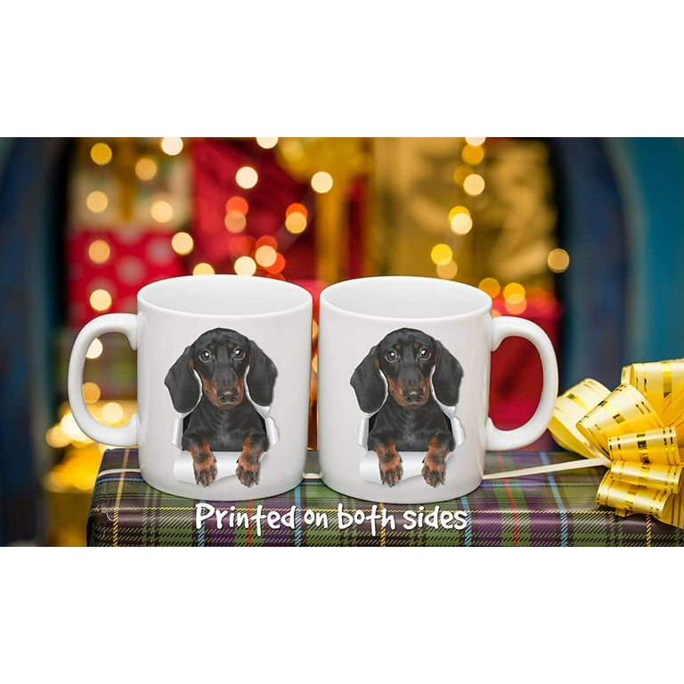 Cute Dachshund Mug - Ceramic Black Dachshund Coffee Mug - Perfect Dachshund  Gifts - Funny Cute Sausage Dog Coffee Mug for Dog Lovers - Wiener Dog  Coffee Mug (11oz) 