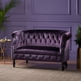 thumbnail image 2 of GDF Studio Melaina Loveseat, Blackberry and Dark Brown, 2 of 8