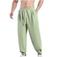 thumbnail image 2 of Puntoco Pantalones casuales de moda para hombre con cintura elástica y bolsillos para exteriores, 2 of 8