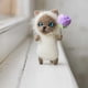thumbnail image 3 of Cute and Interesting handmade toys DIY wool felt cat kits unfinished plush doll poking music toy gift Non-finished product, 3 of 5