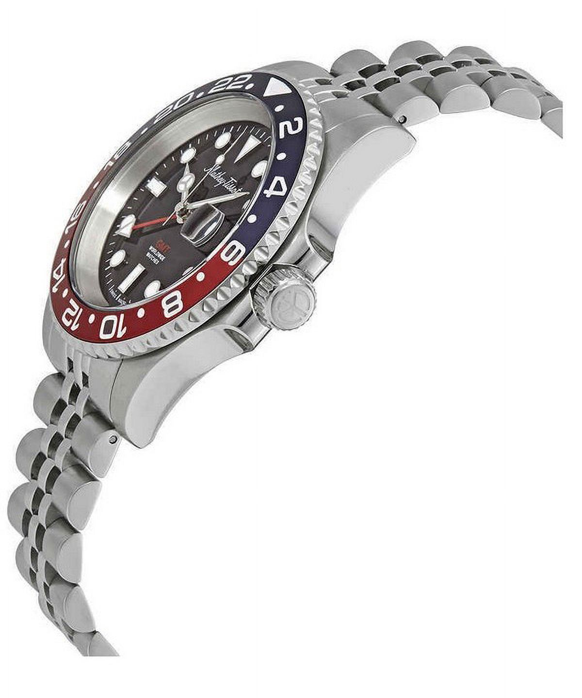 Mathey-Tissot Mathy Vintage GMT Black Dial Pepsi Bezel Men's Watch H903AR