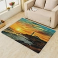 thumbnail image 2 of Sunset Rugs for Living Room Bedroom - Lighthouse Rug 6x8 - Ocean Carpet for Home Decor - Washable Non Slip Patterned Indoor Large Area Rug - Soft & Low Pile (ZN&724), 2 of 7