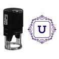 thumbnail image 1 of Printtoo Square Swirl Border U Alphabet Monogram Initial R-40 Self Inking Rubber Stamp Office Stationary, 1 of 5