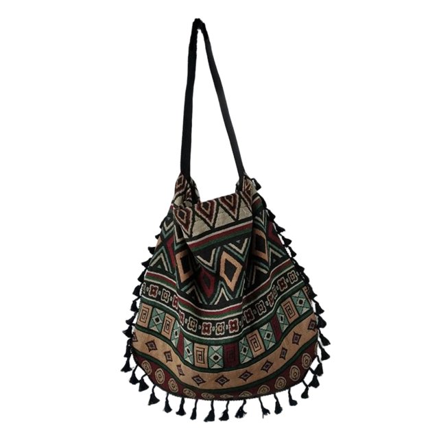 de hombro para mujer, de mano para mujer, bandolera, bohemio con borlas, cartera para teléfono móvil , Macarena bolsos de hombro de las mujeres