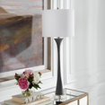 thumbnail image 4 of Uttermost Fountain Faux Stone Crystal and Fabric Buffet Lamp in Black, 4 of 7