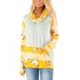 thumbnail image 3 of Sudadera de mujer con cuello desbocado floral a rayas y bolsillos Zhivalor WMZY-685-5, 3 of 7