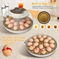 thumbnail image 6 of Egg Incubator with Automatic Egg Turning and Humidity Display, 18-26 Incubators for Chicken Eggs, Egg Candler, 360° View Window for Farm Hatching Chicken Quail Ducks, 6 of 10