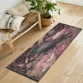 thumbnail image 4 of Wobogo Peony Crow Bedside Long Rug Delicate and Soft Modern Indoor Area Decor Non Slip Carpet for Bed Room Corridor Entrance Balcony, 4 of 8