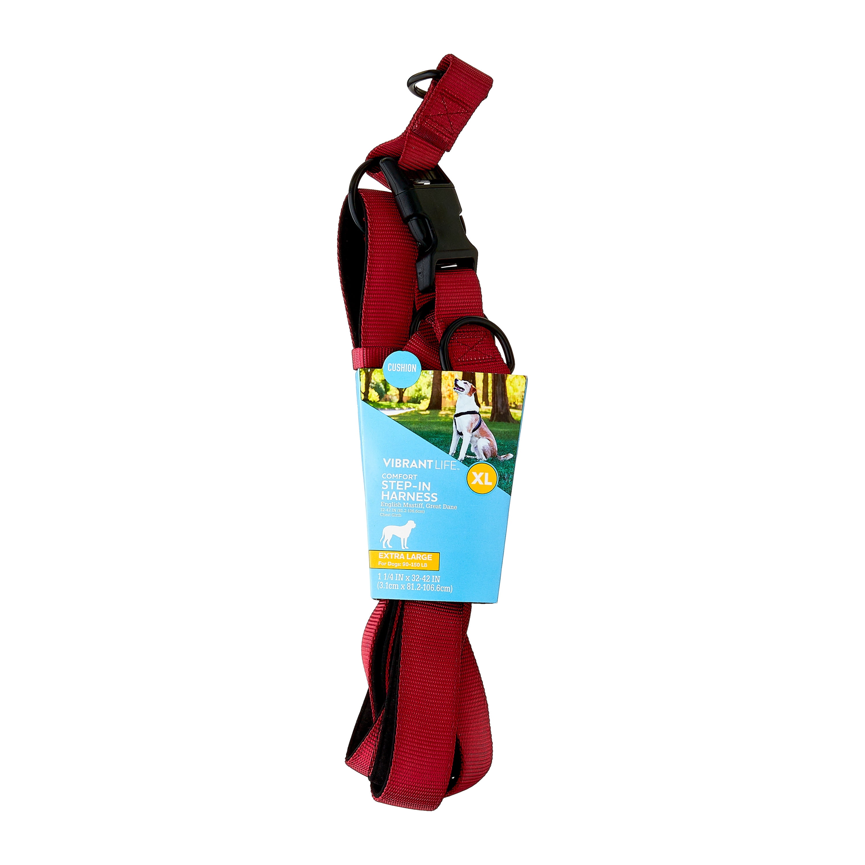 Vibrant Life Polyester Step-in Dog Harness, Red, M