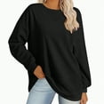thumbnail image 2 of Godom Color Block Sweatshirts for Women Crewneck Long Sleeve Oversized Pullover Tops Casual Fall Outfits, 2 of 6