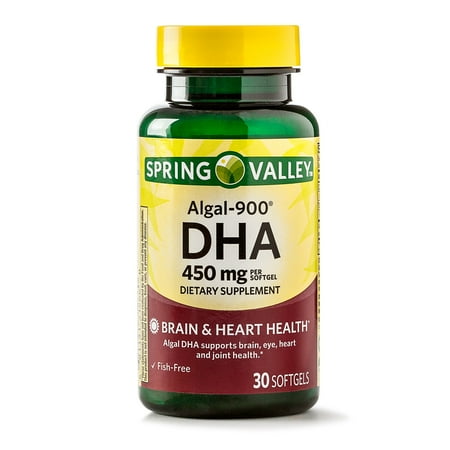 Spring Valley Algal-900 DHA Softgels, 450 Mg, 30 (Best Omega 3 Supplement For Weight Loss)