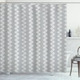 thumbnail image 1 of Ambesonne Geometric Shower Curtain, Greyscale Flowers, 69"Wx84"L, Pale Grey White, 1 of 3