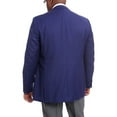 thumbnail image 3 of Mens Classic Fit Solid Royal Blue Two Button Wool Blazer Sportcoat, 3 of 3