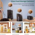thumbnail image 2 of Bxaolu 1Pack Glass Jars with Cork Ball Lid - Kitchen Food Terrarium Airtight Clear Storage Canisters with Wooden Lids for Cookie Candy Coffee Bean Spice Sugar Rice, 16.9Oz/500ML, 2 of 9