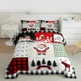 thumbnail image 2 of Manfei Cartoon Santa Claus Bedding Comforter Set for Child, Merry Christmas Twin Comforter Sets, Patchwork Plaid Reversible Bedding Set, Microfiber Bedroom Decor, 2 Pieces, 2 of 8