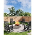 thumbnail image 6 of Outdoor HDPE Rocking Chair with Wood Texture, Weather Resistant Porch Rocker with 380 LBS Support for Patio, Backyard, Balcony and Garden, 6 of 8