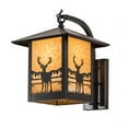thumbnail image 3 of Meyda Tiffany 198827 Seneca Deer Creek 16" Tall Hand Made Wall Sconce - Brown, 3 of 4