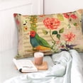thumbnail image 4 of Fuzoiu Vintage Bird Print Pillow Case with Hidden Zipper,Pillow Covers,Soft and Comfortable Pillowcase-16"x24", 4 of 6