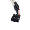 thumbnail image 5 of Injueey Adaptador de Cable de extensión de 2 puertos USB 2,0 a 9 pines para ordenador, soporte de Panel trasero, Cable extensible de 9 pines Juegos de teclado y mouse para computadora, 5 of 5