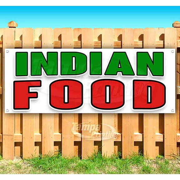 Indian Food 13 oz Vinyl Banner With Metal Grommets