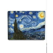 DECORARTS - Starry Night, Vincent Van Gogh Art Reproduction. Giclee Canvas Prints Wall Art for Home Decor. 20x16"