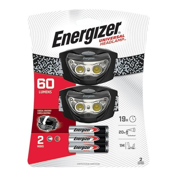 Paquete de Linternas Energizer de 60 Lúmenes ENHD32E2W con 2 pzas
