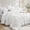 03 - White, variant on Queen Size Comforter Set Mint Green - 7 Piece Bed in a Bag Bedding Set with Pintuck Design, All Season Down Alternative Comforter, Sheets, Pillowcases & Shams