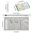 thumbnail image 3 of JIALIOU Nylon Trifold Card Wallet with ID Window Zipper Pocket for Men Women Teen Cute Bows and Plaid, 3 of 7